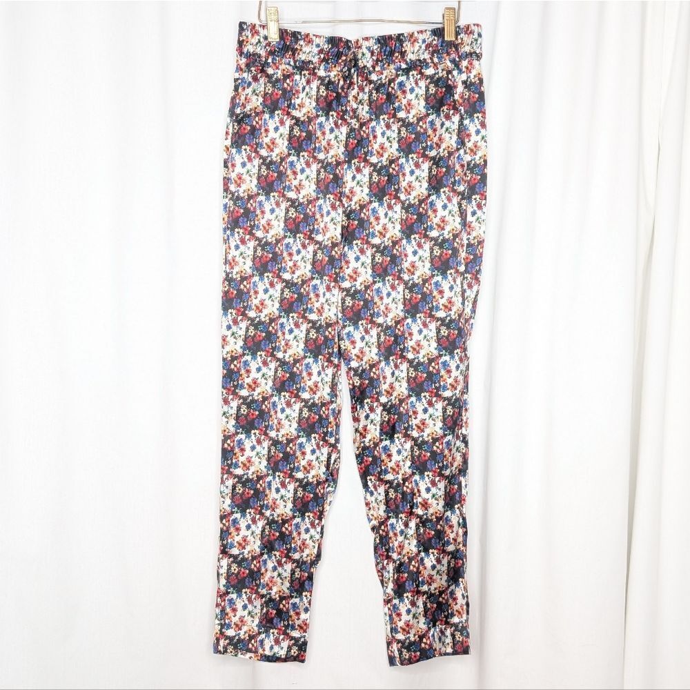 Tucker Julia Pant Martinique's Patchwork Checkered Ground Silk Stretch Charmeuse